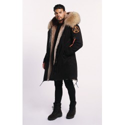 ARCTIC ARMY BLACK NATUREL PARKA 